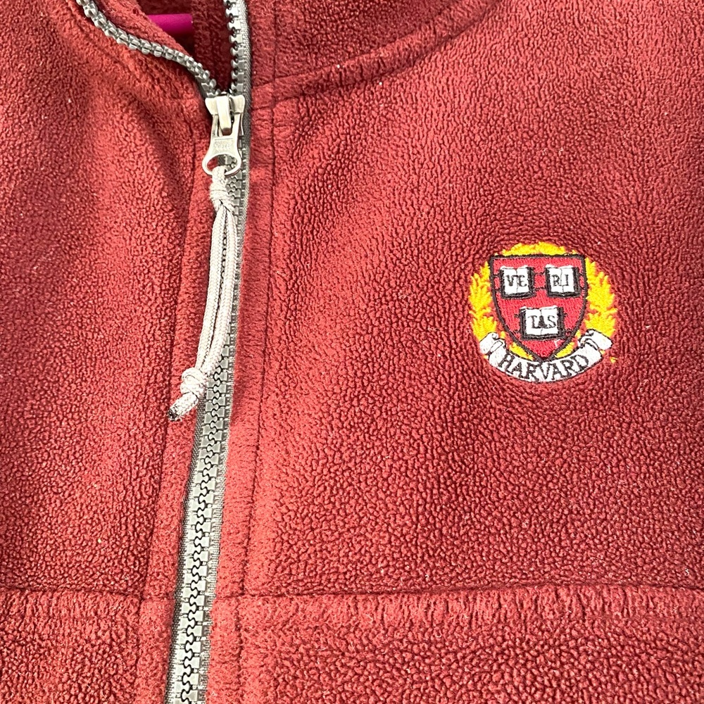 Charles River Harvard University Logo Fleece Academia Zip Up Men’s Jacket Large - Picture 3 of 11